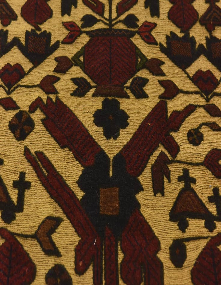 Detail image of  4' 4 x 6' 1  Hand Knotted Sumak Wool Rug