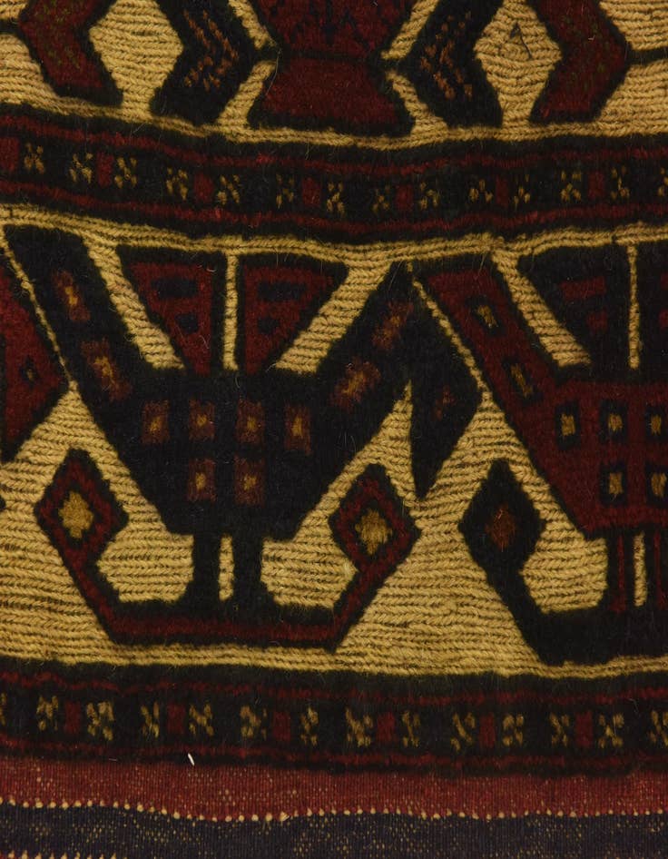 Detail image of  4' 4 x 6' 1  Hand Knotted Sumak Wool Rug