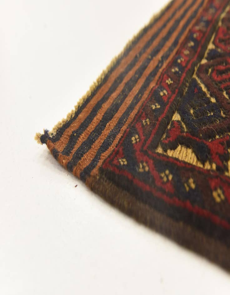 Detail image of  3' x 4' 7  Hand Knotted Sumak Wool Rug