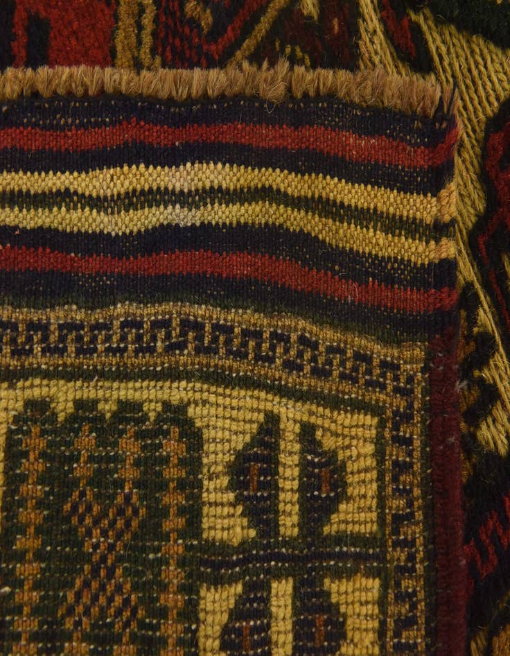 Detail image of  2' 10 x 4' 7  Hand Knotted Sumak Wool Rug