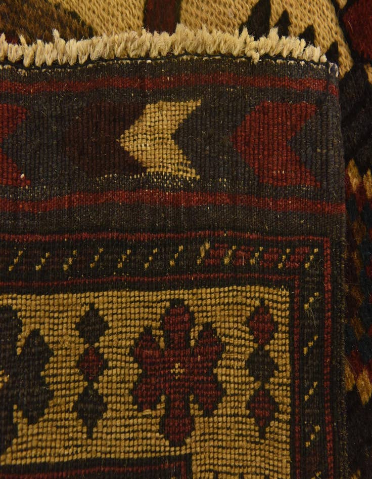 Detail image of  2' 10 x 4' 8  Hand Knotted Sumak Wool Rug
