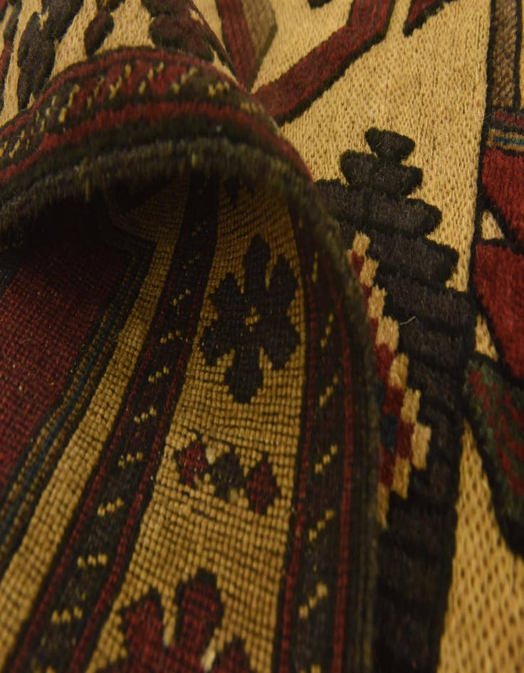 Detail image of  2' 10 x 4' 8  Hand Knotted Sumak Wool Rug
