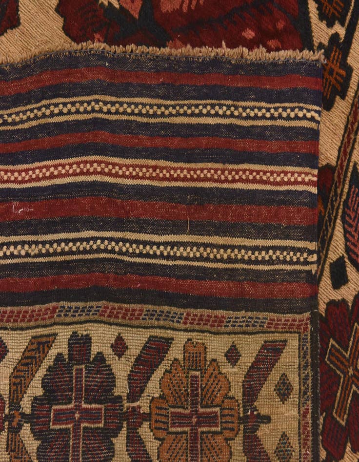 Detail image of  3' 11 x 6' 3  Hand Knotted Sumak Wool Rug