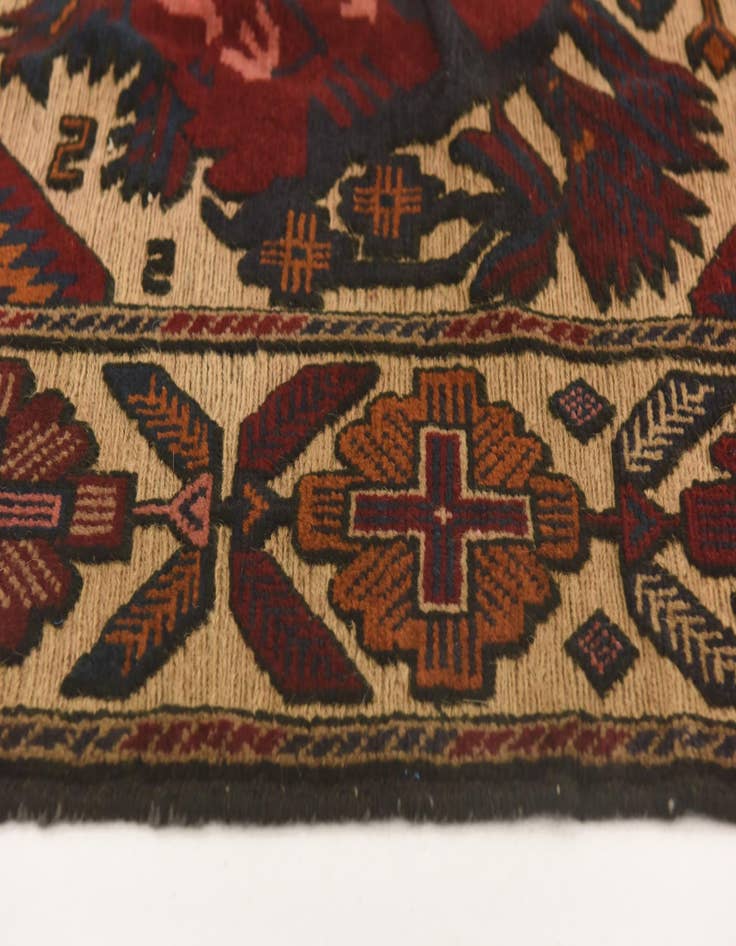 Detail image of  3' 11 x 6' 3  Hand Knotted Sumak Wool Rug