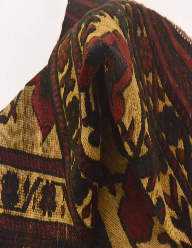 Detail image of  2' 10 x 4' 6  Hand Knotted Sumak Wool Rug