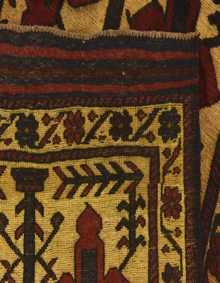 Detail image of  2' 10 x 4' 6  Hand Knotted Sumak Wool Rug