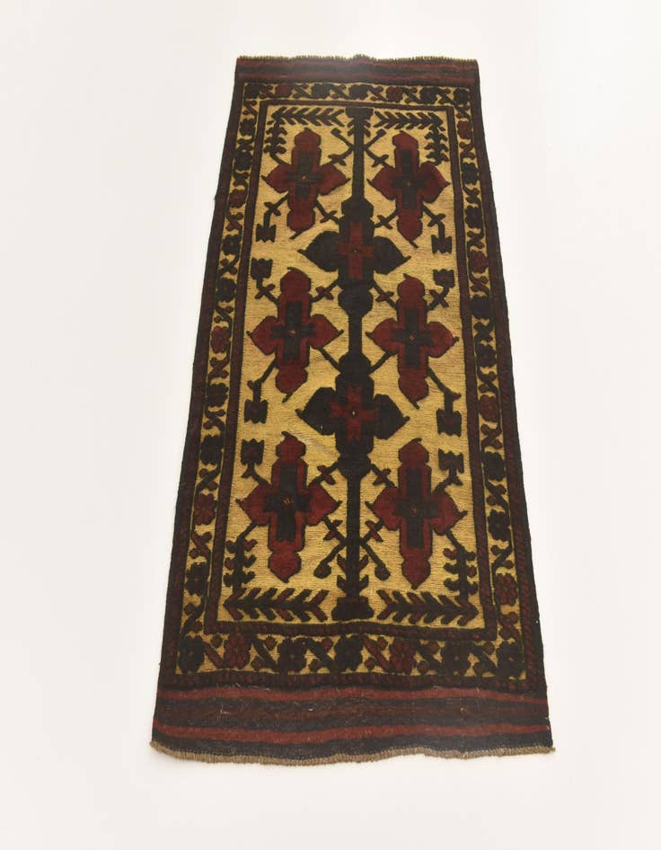 Detail image of  2' 10 x 4' 6  Hand Knotted Sumak Wool Rug