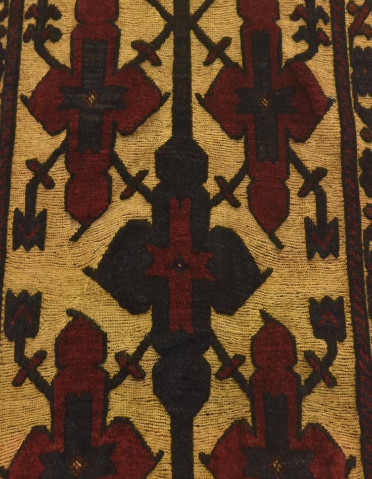 Detail image of  2' 10 x 4' 6  Hand Knotted Sumak Wool Rug