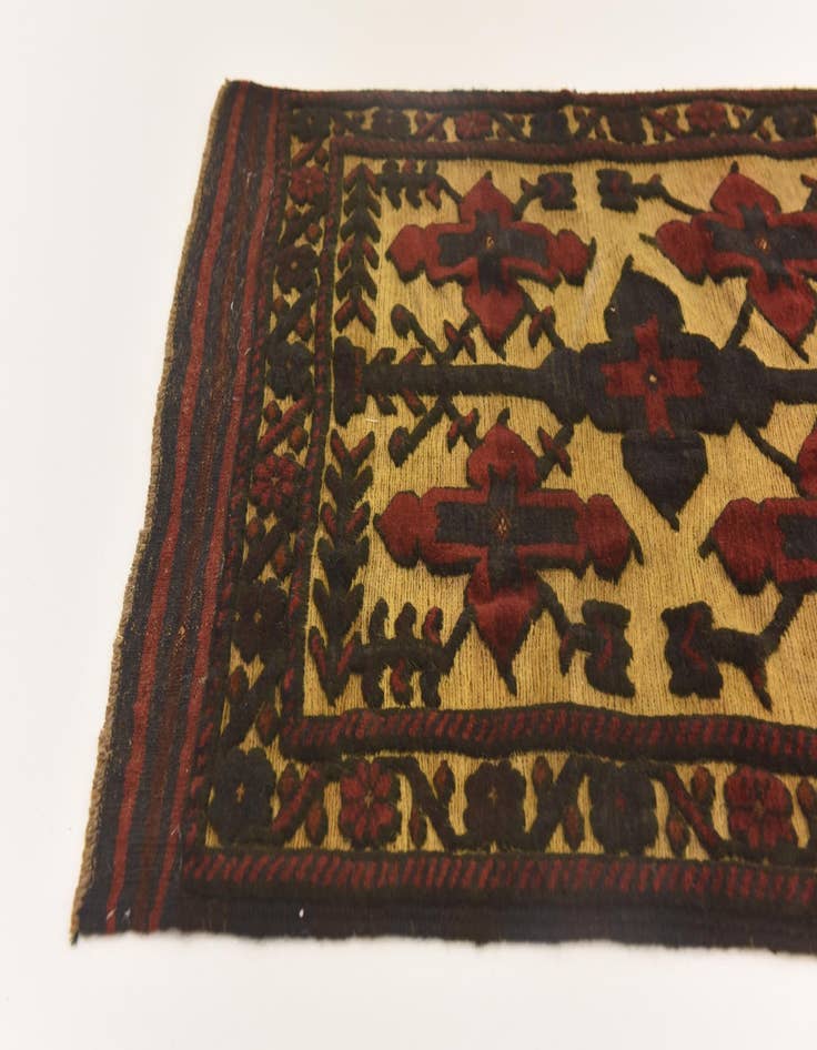 Detail image of  2' 10 x 4' 6  Hand Knotted Sumak Wool Rug