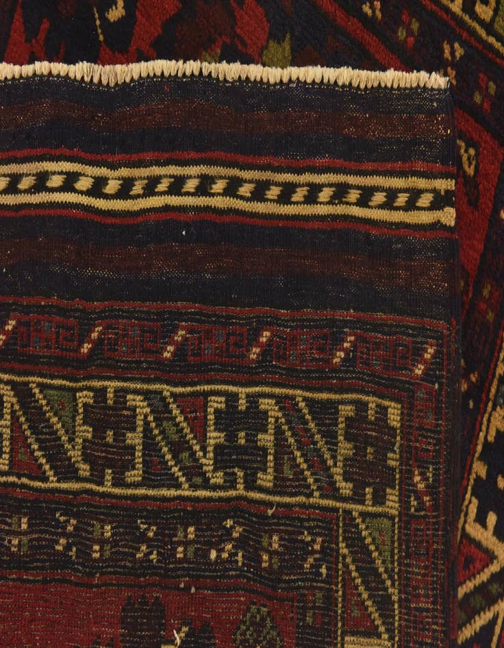 Detail image of  2' 9 x 4' 6  Hand Knotted Sumak Wool Rug