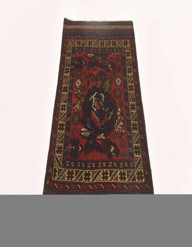 Detail image of  2' 9 x 4' 6  Hand Knotted Sumak Wool Rug