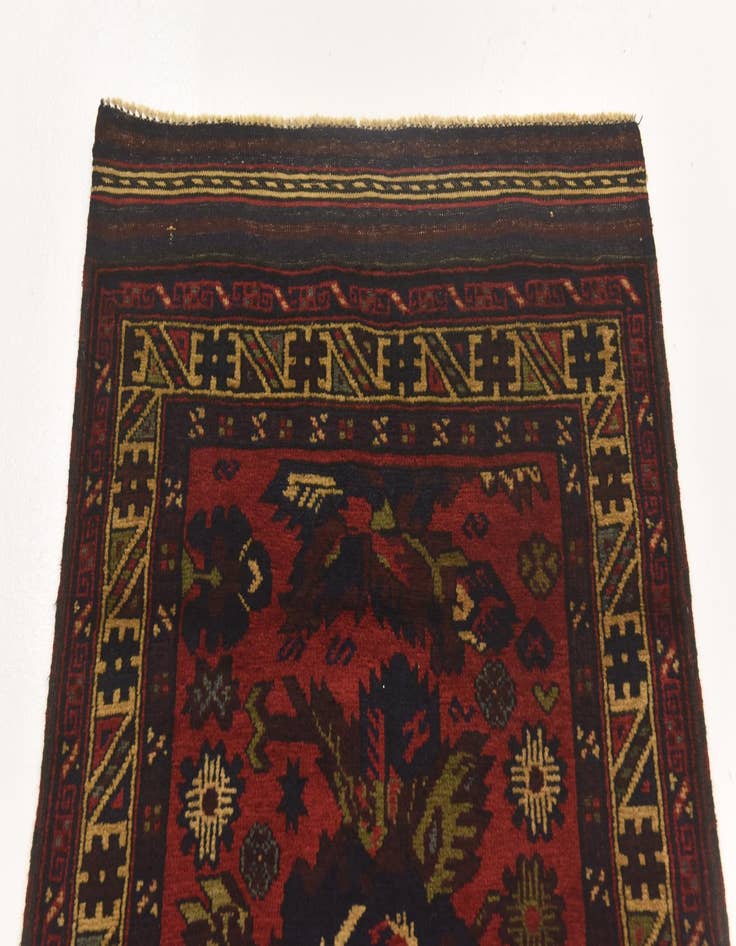 Detail image of  2' 9 x 4' 6  Hand Knotted Sumak Wool Rug