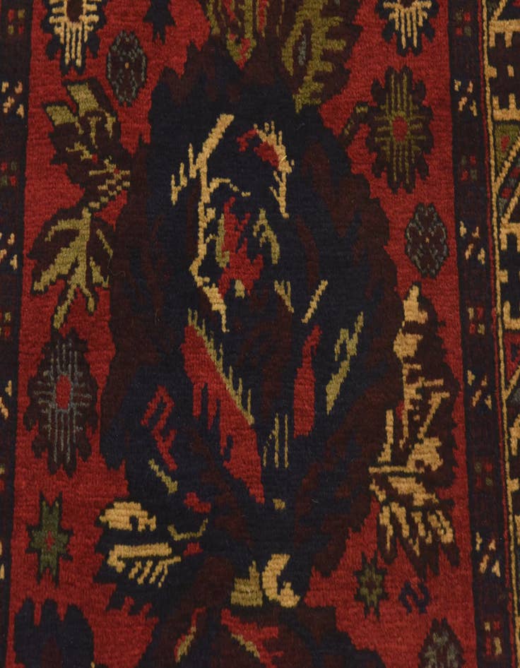 Detail image of  2' 9 x 4' 6  Hand Knotted Sumak Wool Rug