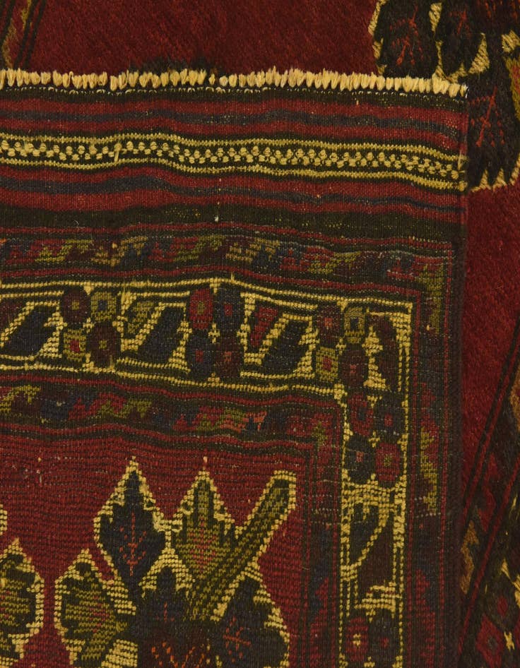 Detail image of  2' 10 x 5'  Hand Knotted Sumak Wool Rug