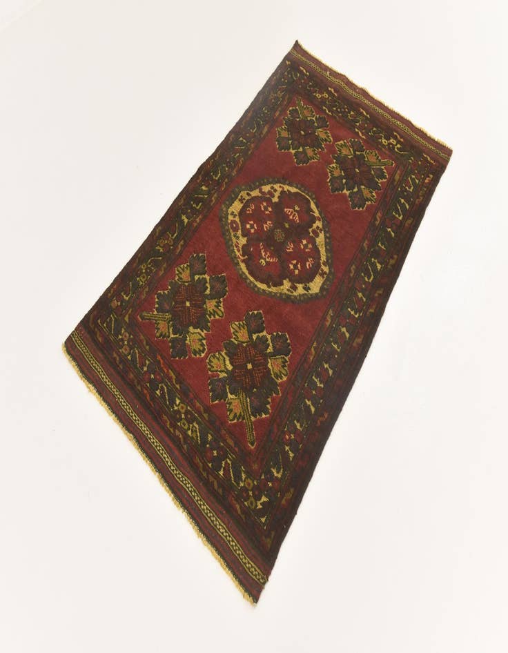 Detail image of  2' 10 x 5'  Hand Knotted Sumak Wool Rug