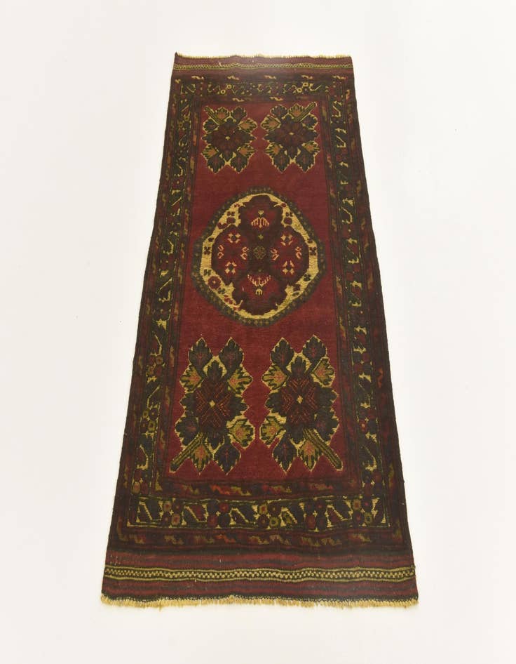 Detail image of  2' 10 x 5'  Hand Knotted Sumak Wool Rug