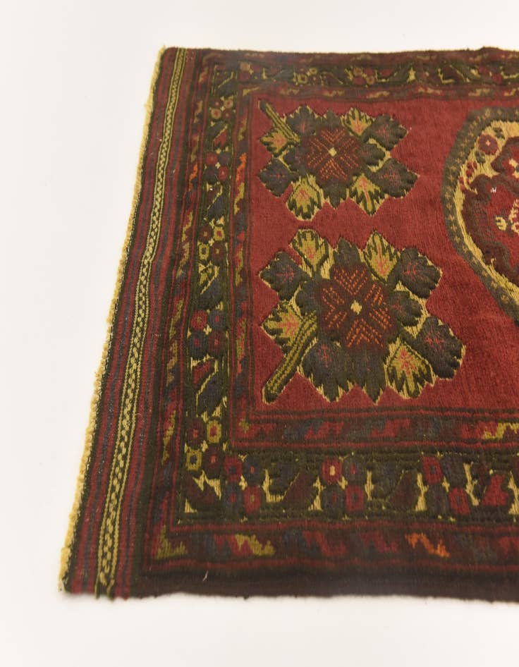 Detail image of  2' 10 x 5'  Hand Knotted Sumak Wool Rug