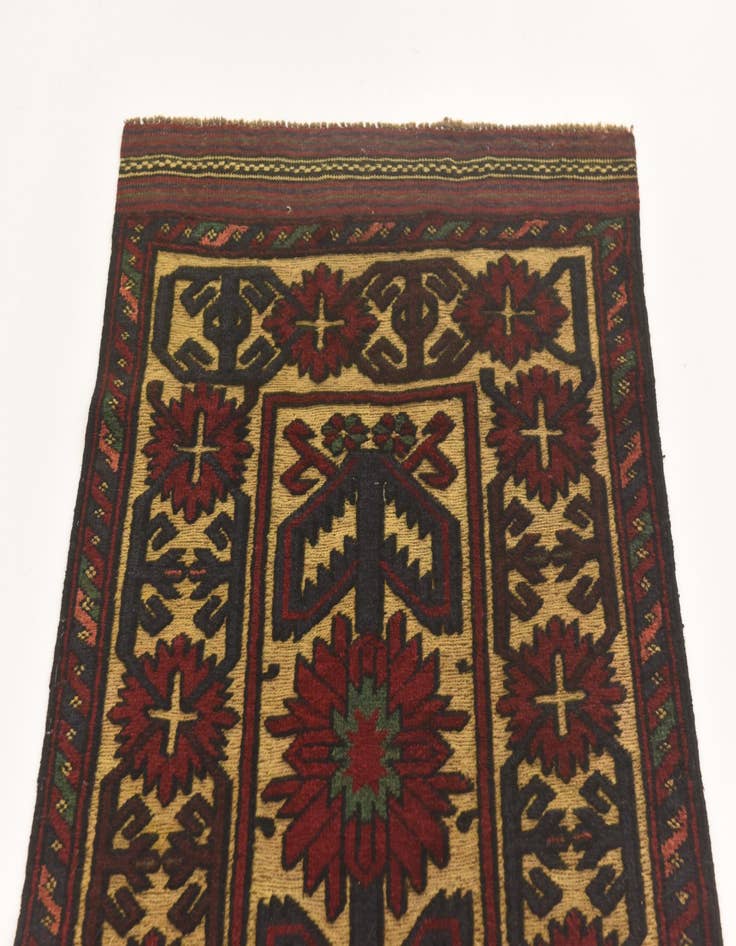 Detail image of  2' 8 x 4' 6  Hand Knotted Sumak Wool Rug