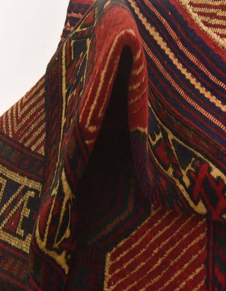 Detail image of  2' 10 x 4' 6  Hand Knotted Sumak Wool Rug