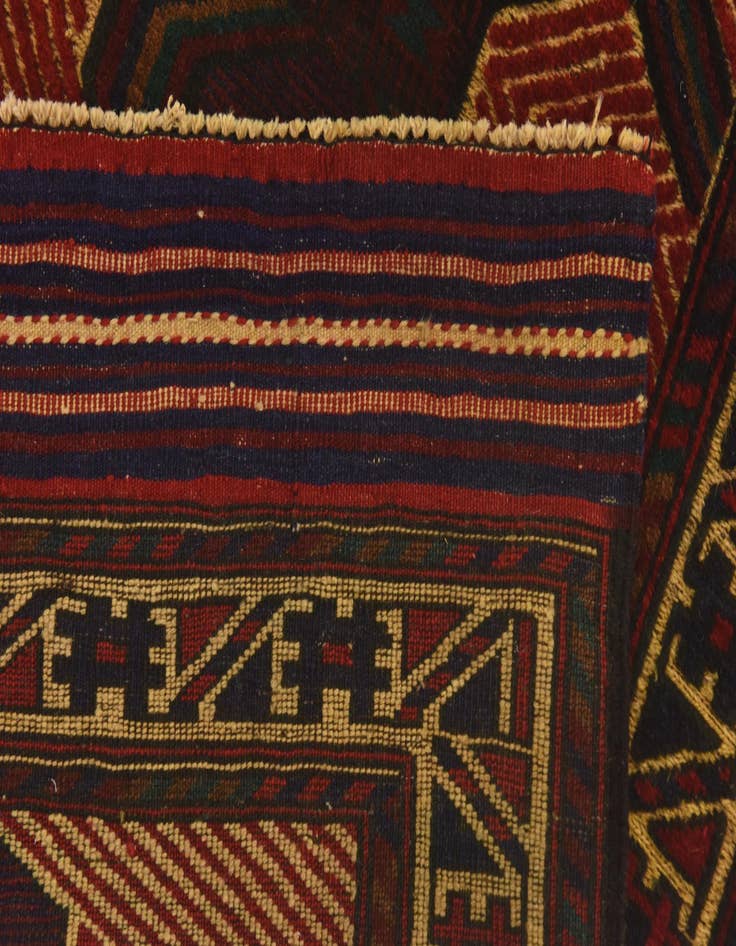 Detail image of  2' 10 x 4' 6  Hand Knotted Sumak Wool Rug