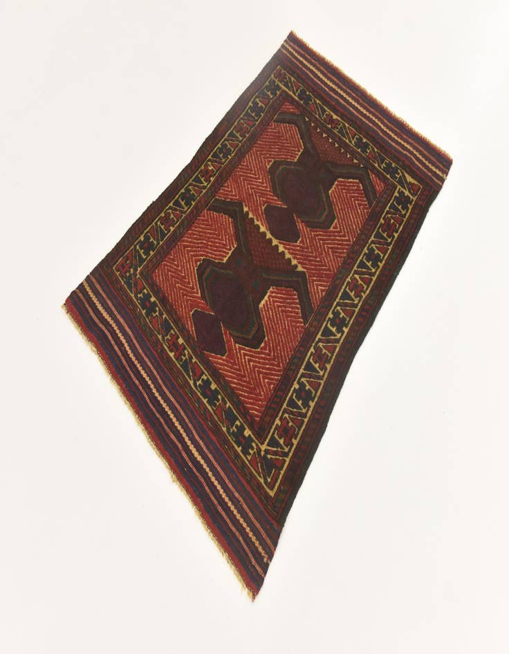 Detail image of  2' 10 x 4' 6  Hand Knotted Sumak Wool Rug