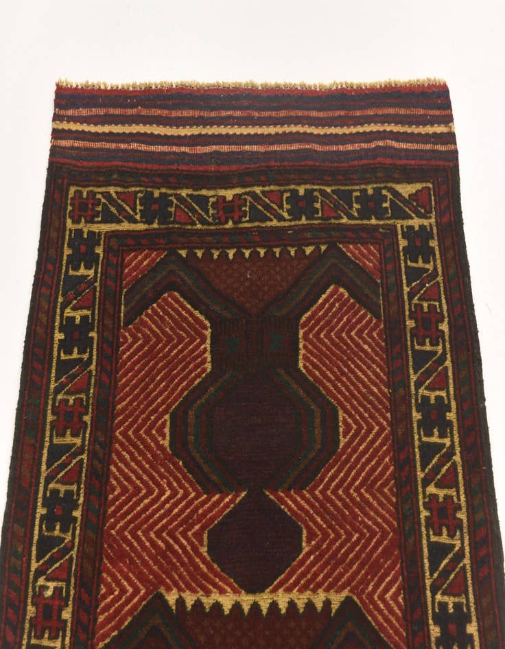 Detail image of  2' 10 x 4' 6  Hand Knotted Sumak Wool Rug