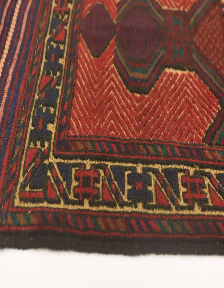 Detail image of  2' 10 x 4' 6  Hand Knotted Sumak Wool Rug