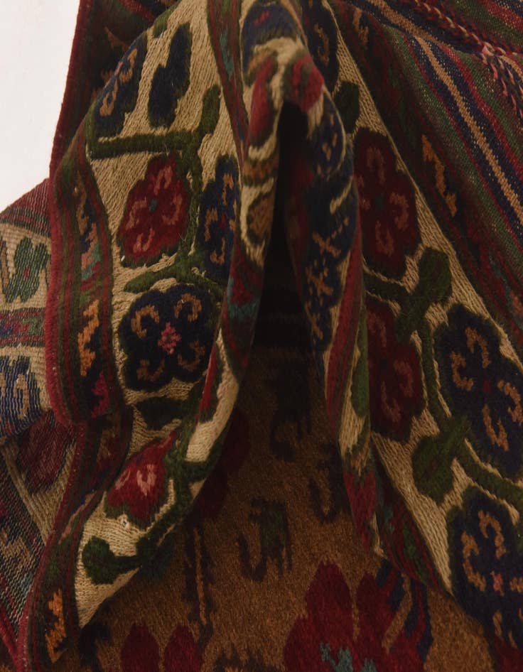 Detail image of  4' 4 x 5' 10  Hand Knotted Sumak Wool Rug