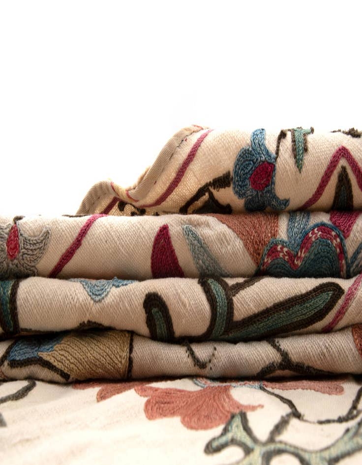 Detail image of  4' 11 x 7' 3 Suzani Rug