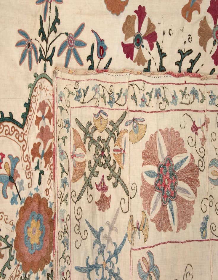 Detail image of  4' 11 x 7' 3 Suzani Rug