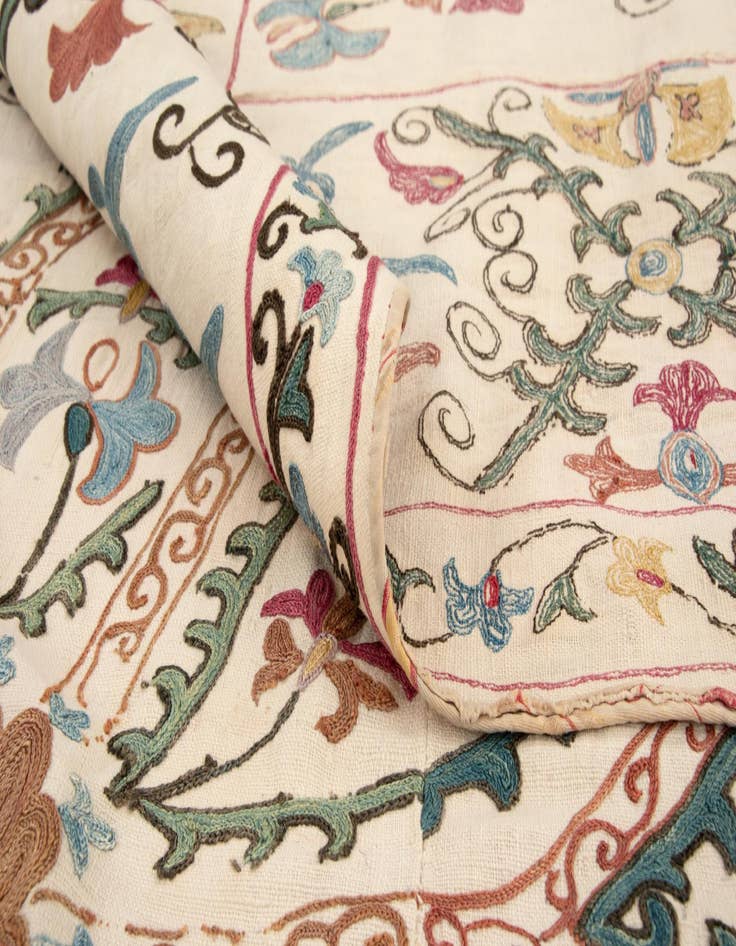 Detail image of  4' 11 x 7' 3 Suzani Rug