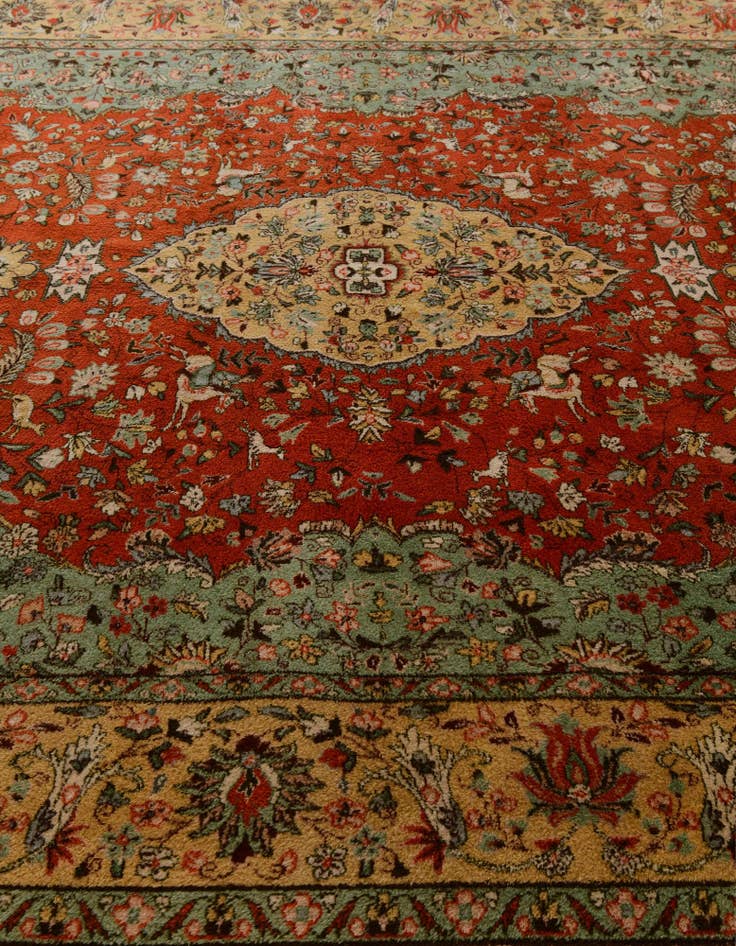 Detail image of 9' 10 x 14' 8 Hand Knotted Tabriz Hadji Jalili Persian Wool Rug