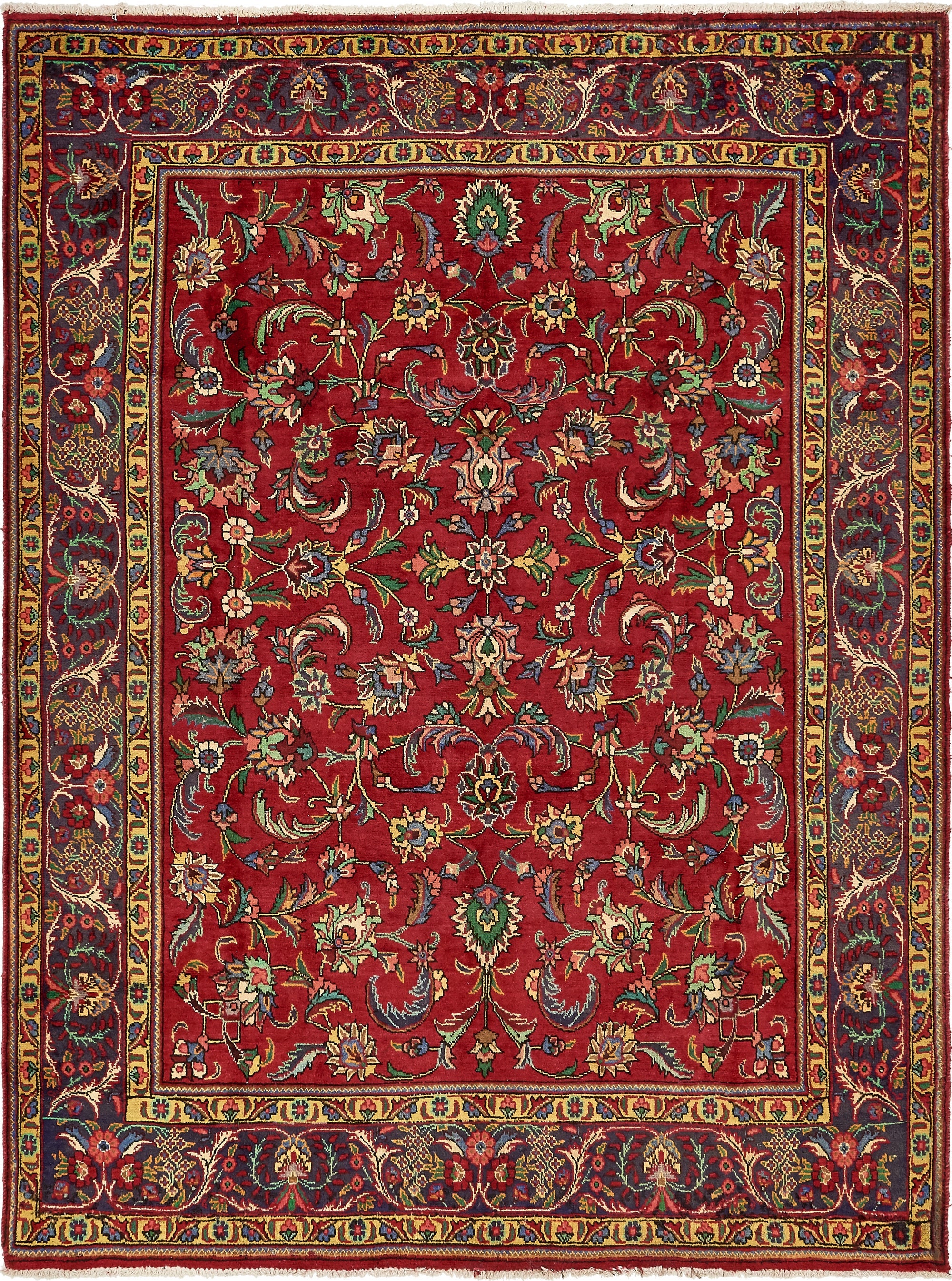  8' 4 x 11' 2  Hand Knotted Tabriz Persian Wool Rug