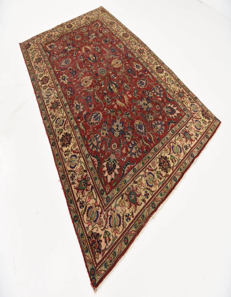 Detail image of  6' 4 x 9' 8  Hand Knotted Tabriz Persian Wool Rug