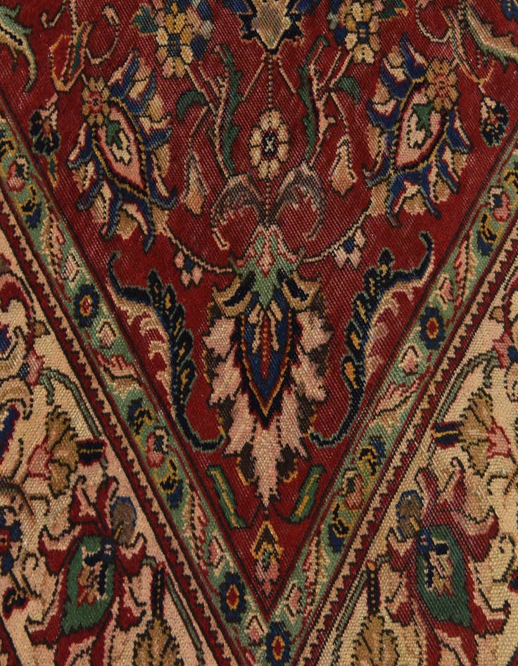 Detail image of  6' 4 x 9' 8  Hand Knotted Tabriz Persian Wool Rug