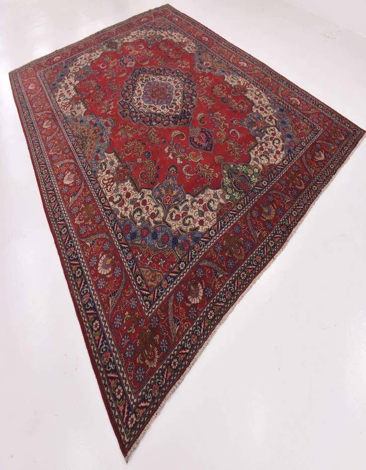 Detail image of  10' 7 x 13' 6 Tabriz Wool Rug