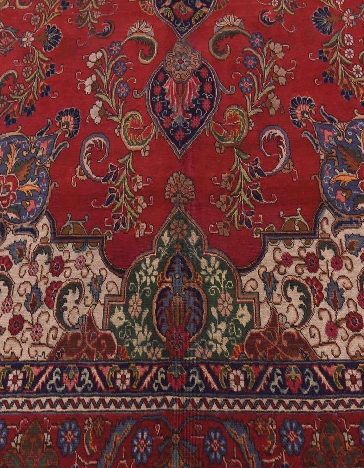 Detail image of  10' 7 x 13' 6 Tabriz Wool Rug