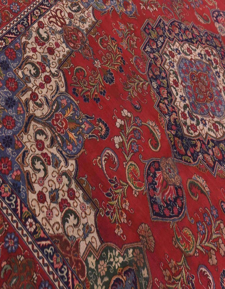 Detail image of  10' 7 x 13' 6 Tabriz Wool Rug