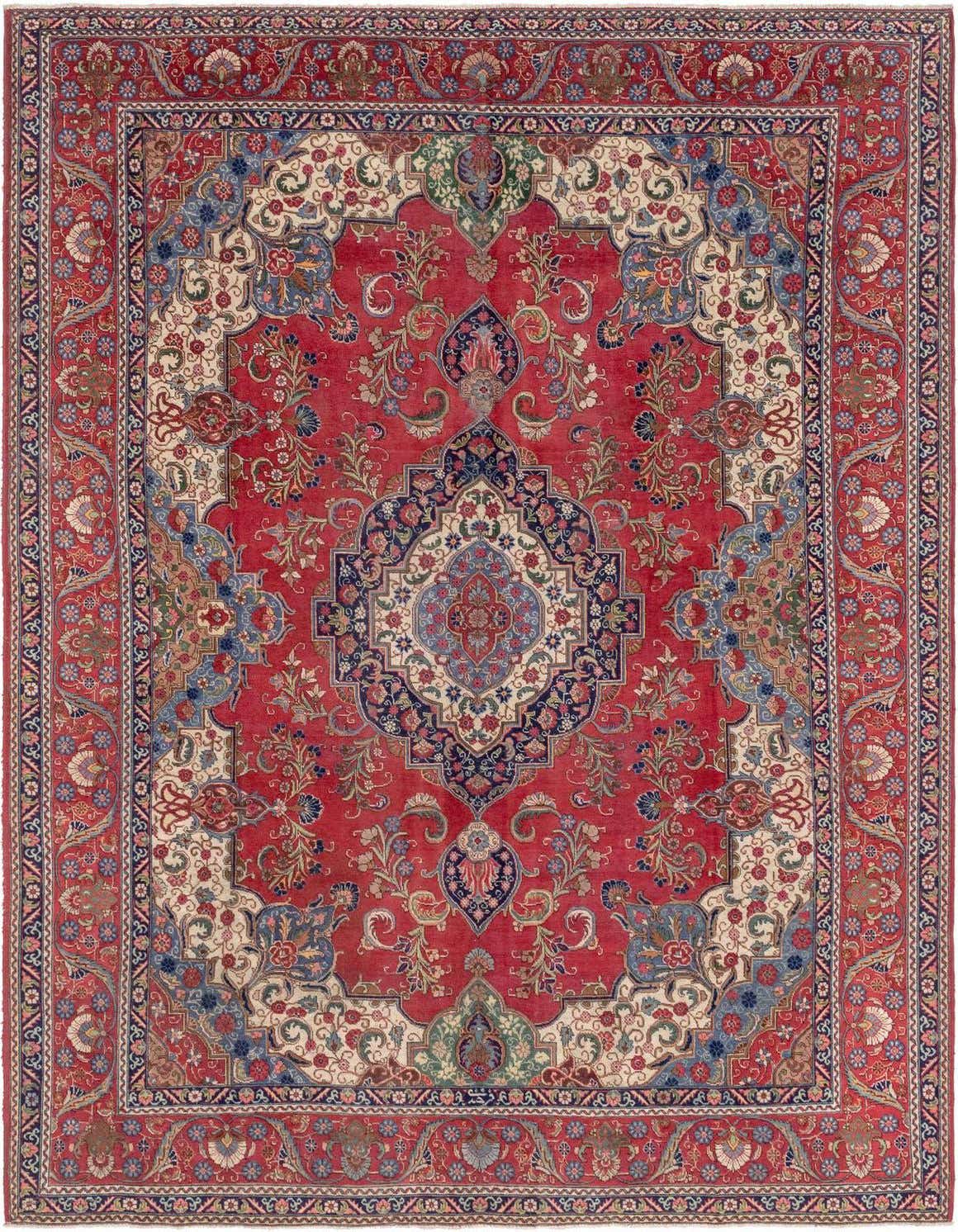 Primary image  10' 7 x 13' 6 Tabriz Wool Rug