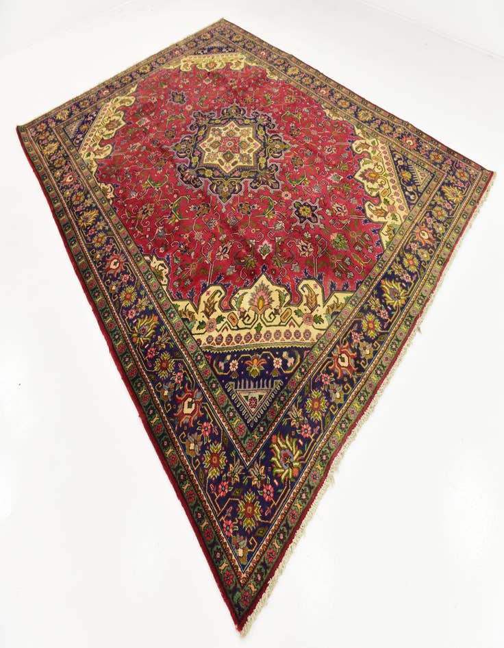 Detail image of  9' 8 x 12' 3  Hand Knotted Tabriz Persian Wool Rug