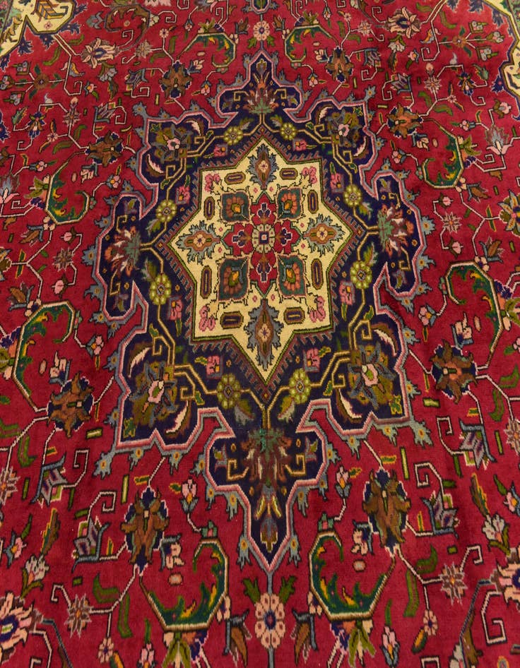 Detail image of  9' 8 x 12' 3  Hand Knotted Tabriz Persian Wool Rug