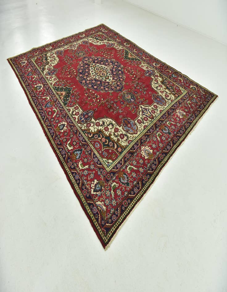 Detail image of  10' x 12' 10  Hand Knotted Tabriz Persian Wool Rug