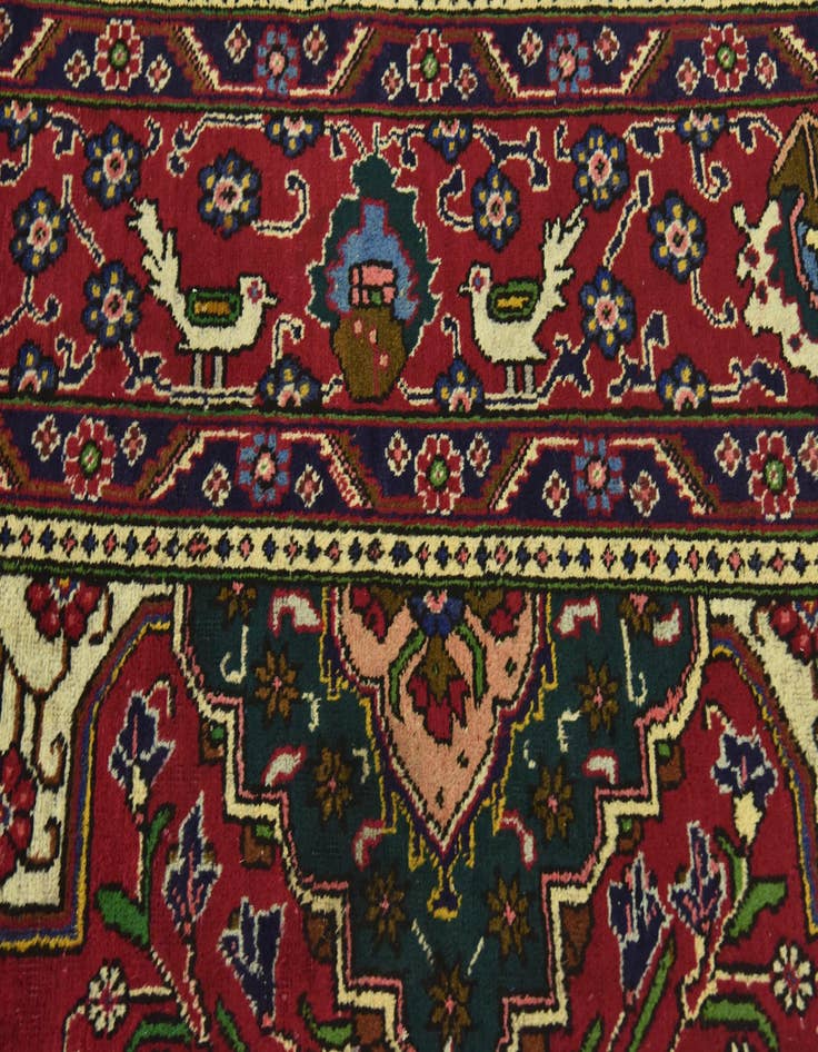 Detail image of  10' x 12' 10  Hand Knotted Tabriz Persian Wool Rug