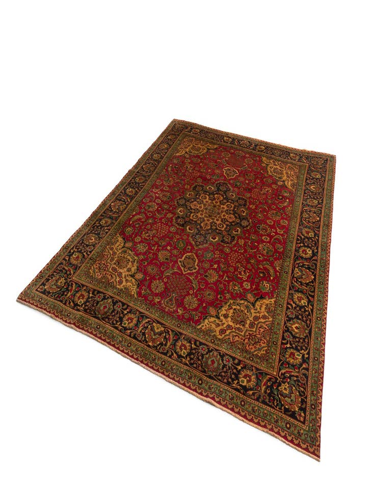 Detail image of  9' 10 x 12' 7 Tabriz Wool Rug