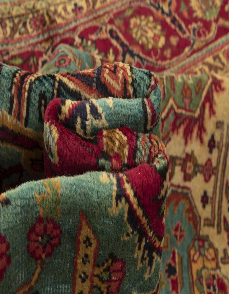 Detail image of  9' 7 x 12' 8  Hand Knotted Tabriz Persian Wool Rug