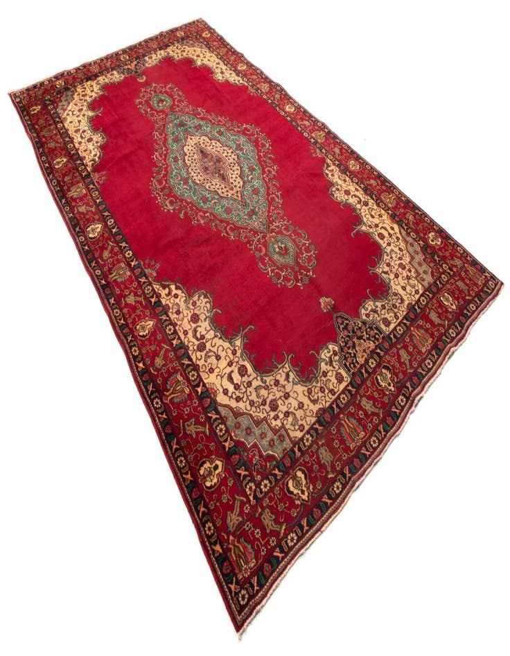 Detail image of  9' 6 x 15' 3  Hand Knotted Tabriz Persian Wool Rug