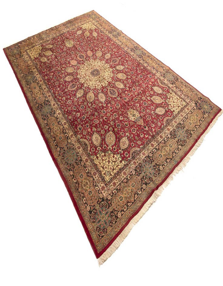 Detail image of  9' 1 x 13' 3  Hand Knotted Tabriz Persian Wool Rug