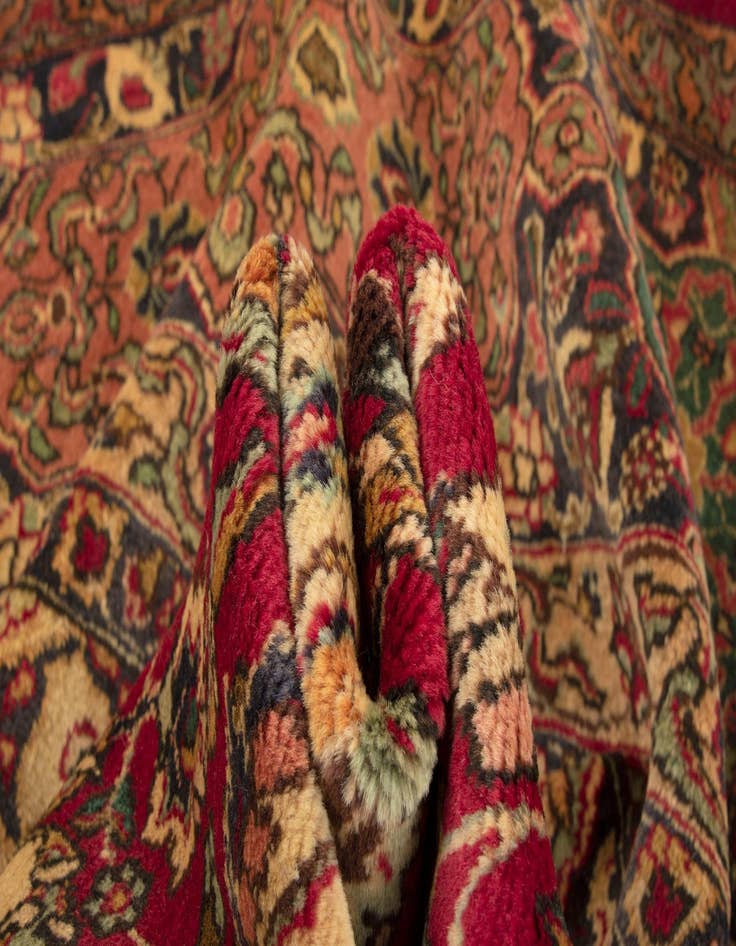 Detail image of  9' 1 x 13' 3  Hand Knotted Tabriz Persian Wool Rug