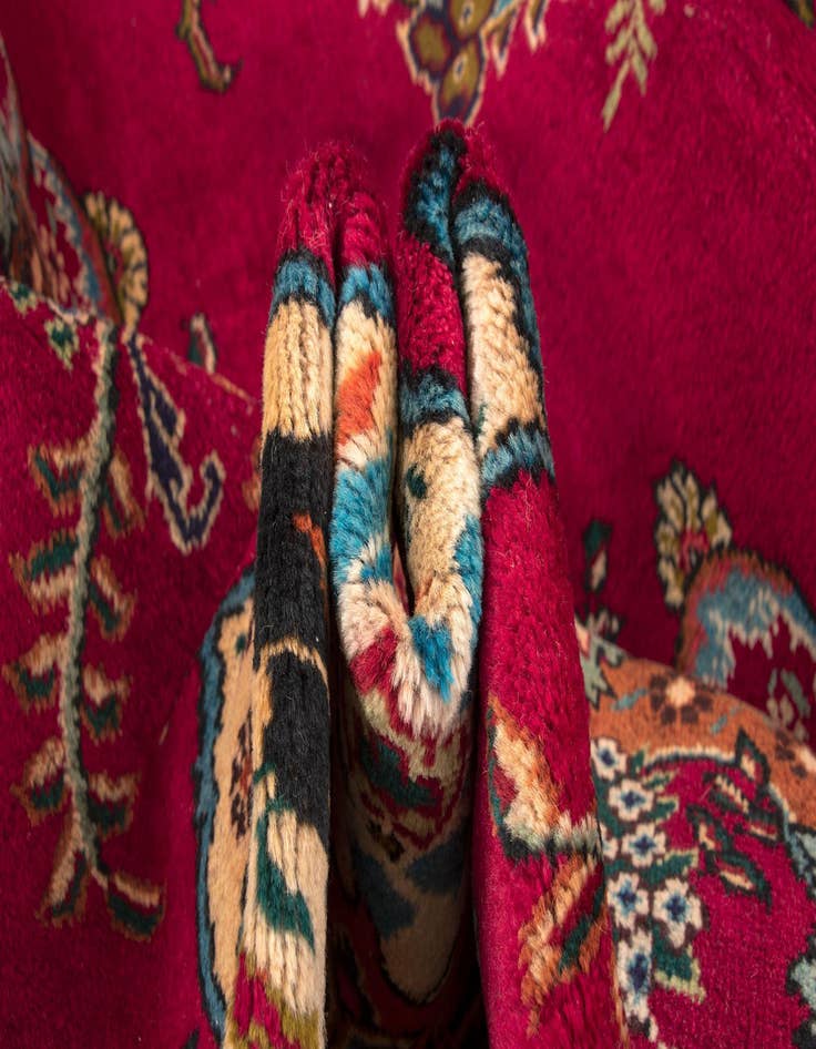 Detail image of  9' 11 x 12' 11  Hand Knotted Tabriz Persian Wool Rug