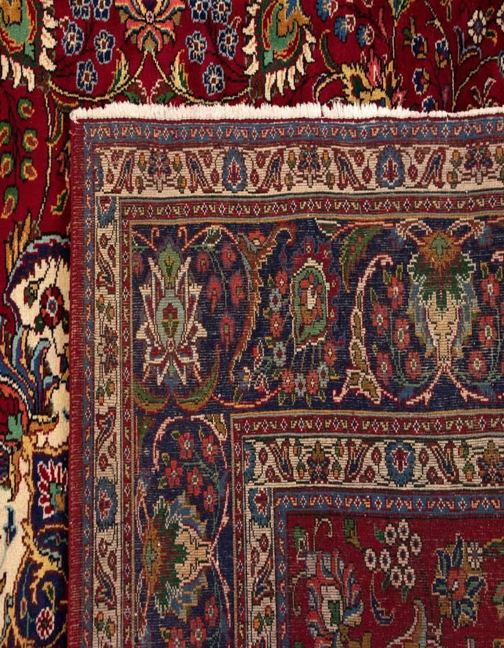 Detail image of  9' 9 x 13' 1  Hand Knotted Tabriz Persian Wool Rug